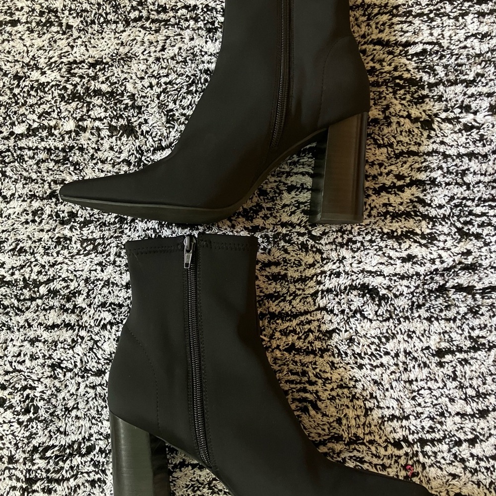 Jeffrey Campbell Black Heeled Boots - Picture 4 of 4